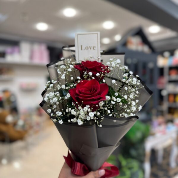 Midnight Romance Red Rose Bouquet